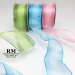 1-1/2 inch Two Tone Stripe Mesh Ribbon