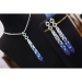 Blue Tassel Necklace (set)