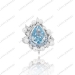 Silver Ring With Blue Stone