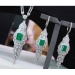 Emerald Necklace Silver