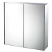 Stainless Steel Double Mirrored Door Wall Cabinet