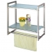 Chrome Disepuh 2 Tier Kaca Dinding Rack