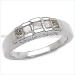 anneau blanc de diamant d'or de 0.50ctw 10kt