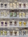 .925 sterling silver earring studs with precious and semi precious gemstones( EUR 4 - 5) Shipping Instant