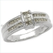 1.28ctw Diamond 10kt White Gold Ring