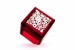 Cristallo rosso con pattern di metallo